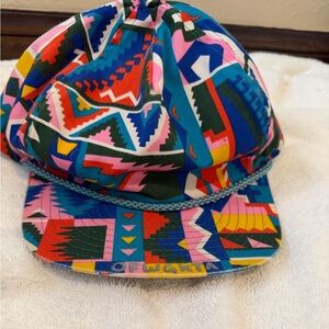 Vintage Nissin Artistic Colorful Rope Snapback Hat Cap One Size Fits Most VTG
